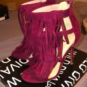Burgundy Suede Wild Diva Heels